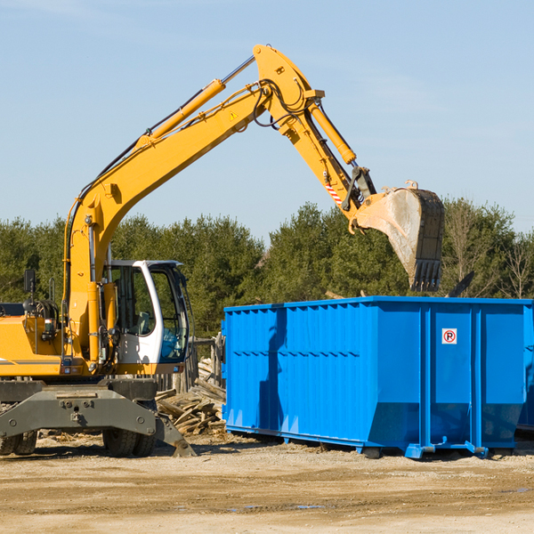 are there any restrictions on where a residential dumpster can be placed in Salineno Texas